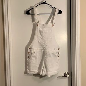 NWOT White Short Overalls
